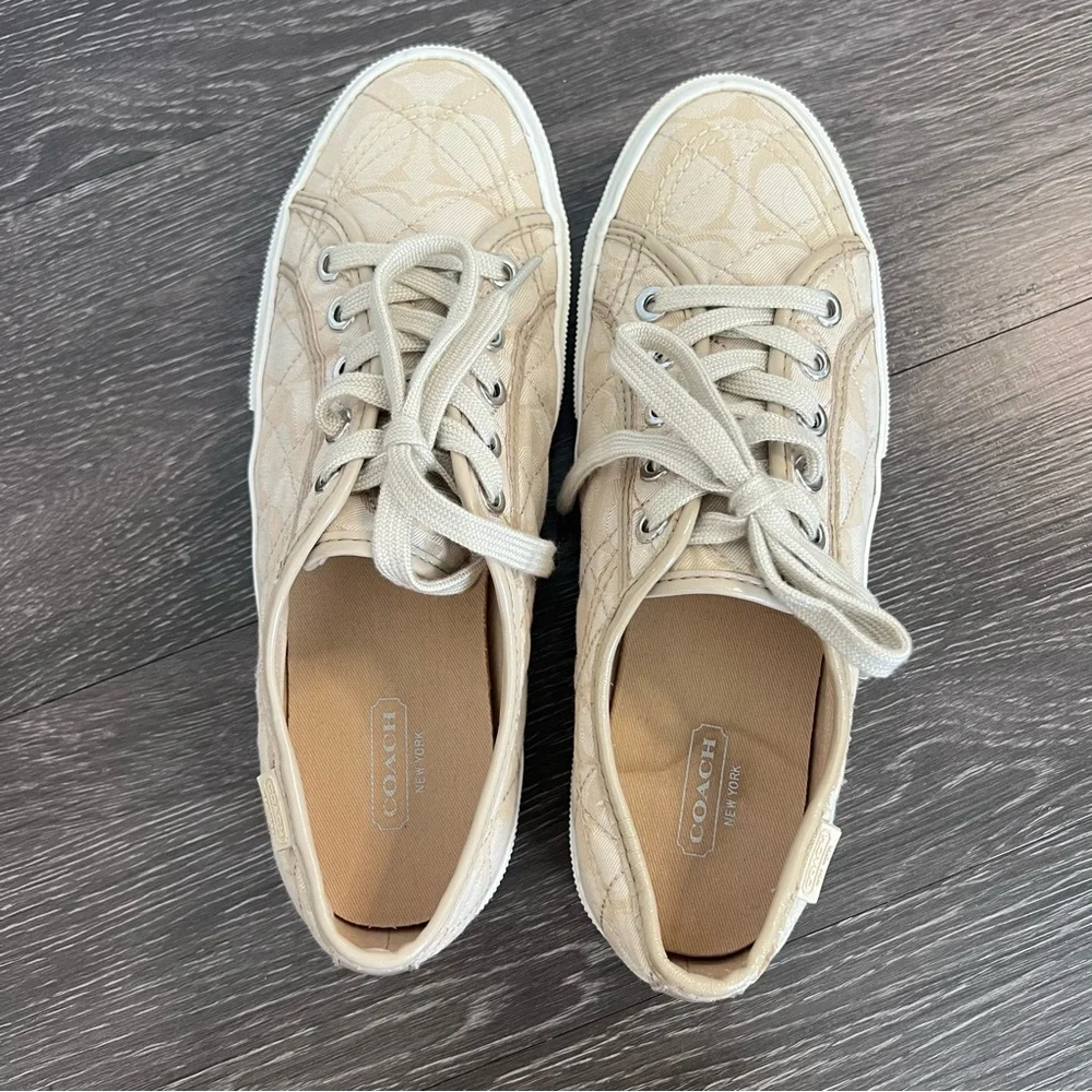 Coach Kalyn Signature Quilted Canvas Sneakers